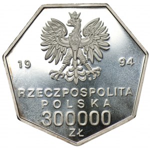 300 000 zlotých 1994 - 70. výročie obnovenia poľskej banky