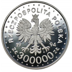 300 000 PLN 1994 Svatý Maxmilián Kolbe