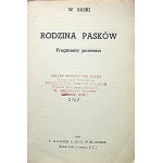 [GIERTYCH JĘDRZEJ]. SASKI W. - pseudonim. Rodzina Pasków. Fragmenty powieści. Londyn 1946. F...