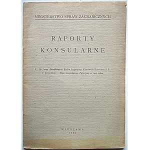 RAPORTY KONSULARNE. [nr] 3. Dr. Jerzy Adamkiewicz, Radca Legacyjny, Kierownik Konsulatu R. P. w Jerozolimie ...