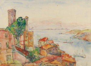 Roman BILIŃSKI (1897-1981), Pejzaż z zatoką