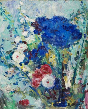 Roman BILIŃSKI (1897-1981), Niebieskie kwiaty [Fiori in blu], 1963