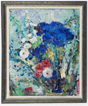 Roman BILIŃSKI (1897-1981), Niebieskie kwiaty [Fiori in blu], 1963