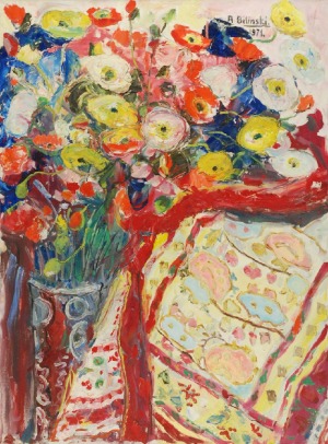 Roman BILIŃSKI (1897-1981), Maki na wzorzystym dywanie [Papaveri con tapeto], 1971