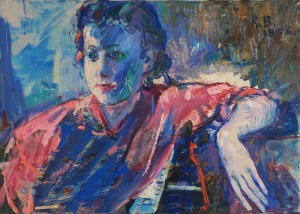 Roman BILIŃSKI (1897-1981), Portret M. P. [Ritratto M. P. - Ragazza in rosa], 1958