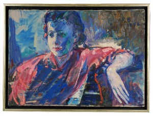 Roman BILIŃSKI (1897-1981), Portret M. P. [Ritratto M. P. - Ragazza in rosa], 1958