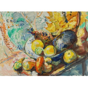 Roman BILIŃSKI (1897-1981), Jesienna martwa natura [Frutta in autunno], 1964