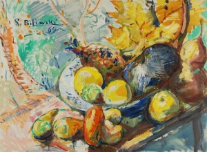 Roman BILIŃSKI (1897-1981), Jesienna martwa natura [Frutta in autunno], 1964