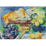 Roman BILIŃSKI (1897-1981), Martwa natura z homarem i winogronami [Aragosta con uva], 1963