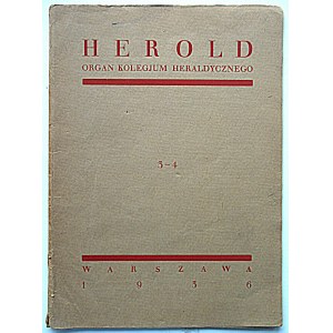 HEROLD. W-wa 1936. Rok V. Zeszyt 3 - 4. Format jw. s. paginowane od 35 do 66. Brosz. wyd. (S)