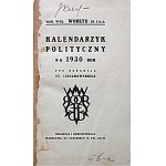 POLITISCHES KALENDERBUCH für 1930. Herausgegeben von St. Cieszkowski. W-wa. [Druck abgeschlossen 5. XII. 1929]. Abschleppen...