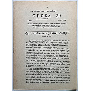 OPOKA. Londyn, styczeń 1988. Po raz dwudziesty. Format 15/21 cm. s. 17. Brosz. wyd. (ZR)