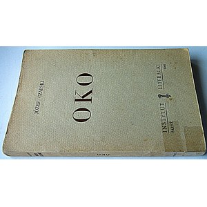 CZAPSKI JÓZEF. Das Auge. Paris 1960, Instytut Literacki. Verlag : Edition et Librairie Libella....