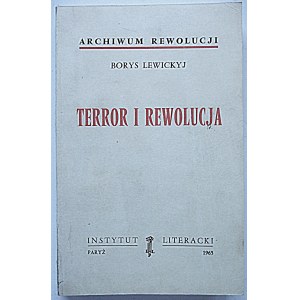LEVICKYJ BORIS. Terror and revolution. Paris 1965. literary institute. Library of Culture . Volume CXIII...