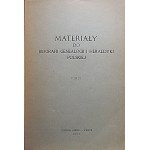 MATERIALS TO THE BIOGRAPHY OF GENEALOGY AND HERALDRY OF POLAND. Volumes II - VIII. (Volume one is missing)...