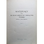 MATERIALS TO THE BIOGRAPHY OF GENEALOGY AND HERALDRY OF POLAND. Volumes II - VIII. (Volume one is missing)...