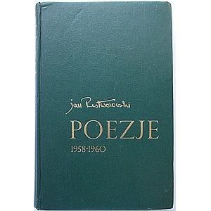 ROSTWOROWSKI JAN. Poezje 1958 - 1960. Z ilustracjami Marka Rostworowskiego. Londyn 1963...