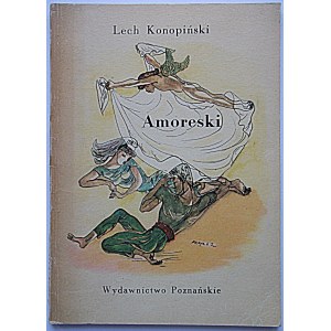 KONOPINSKI LECH. Amoreski. Grafikdesign von Maja Berezowska. Poznan 1963, Verlag Poznan. Druk. Zakł...