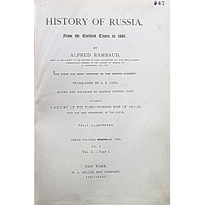 RAMBAUD ALFRED. Geschichte Russlands, von der Urzeit bis 1880. von [...]...