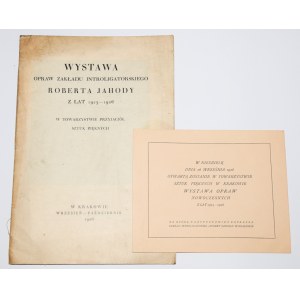 EXHIBITION OF BINDINGS OF THE BOOKBINDING PLANT OF ROBERT JAHODA...1926
