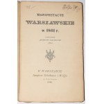 MANIFESTACYE Warszawskie w 1861 r. z doplňků Spiewow naboznych