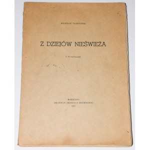 TAUROGIŃSKI Bolesław - Z dziejów Nieświeży, 1937