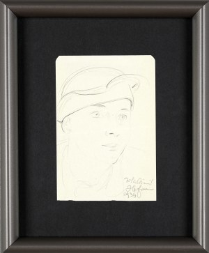 Wlastimil Hofman (1881-1970), Portret damy w kapeluszu, 1936