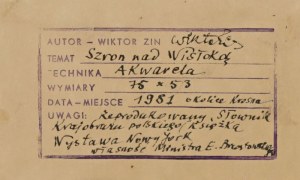 Wiktor Zin (1925-2007), Szron nad Wisłoką, 1987