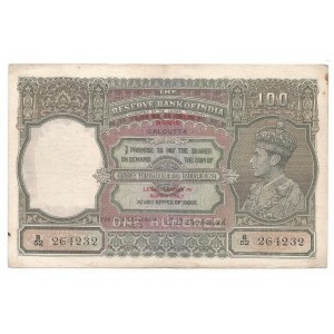 Burma 100 Rupees 1947 Overprint