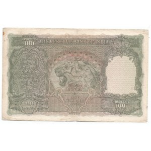 Burma 100 Rupees 1947 Overprint