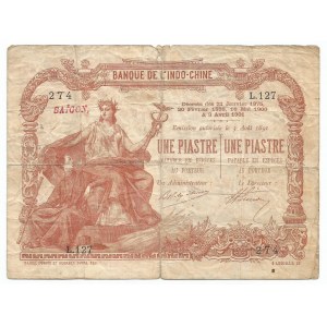 French Indochina 1 Piastre 1903 - 1921 (ND)