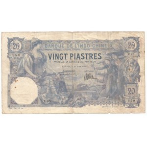 French Indochina 20 Piastres 1920