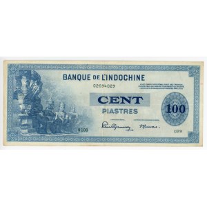 French Indochina 100 Piastres 1945