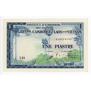 French Indochina 1 Piastre / 1 Kip 1954 (ND)