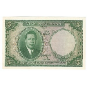 French Indochina 5 Piastres 1953 (ND)