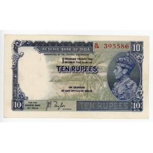 India 10 Rupees 1937 (ND)