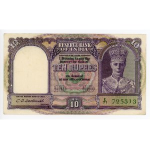India 10 Rupees 1943 (ND)