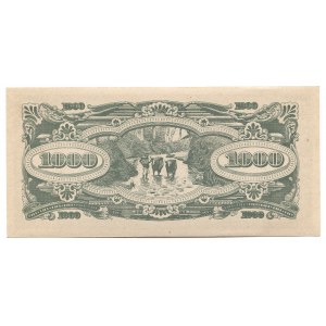 Malaya 1000 Dollars 1945 (ND) Japanese Occupation - WW II