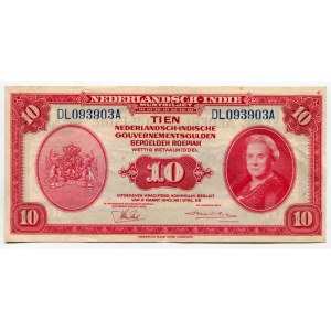 Netherlands Indies 10 Gulden 1943