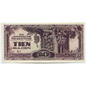 Netherlands Indies 10 Gulden 1942 (ND)