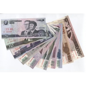 North Korea Set of 10 Banknotes 2002 (ND)