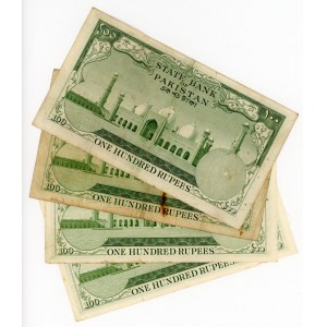 Pakistan 4 x 100 Rupees 1957 (ND)
