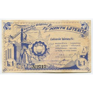Latvia Riga Lottery Ticket 1 Lats 1935