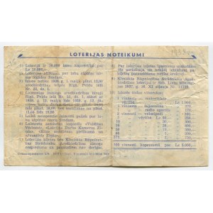 Latvia Riga Lottery Ticket 1 Lats 1935