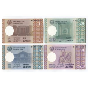 Tajikistan 1 - 5 - 20 - 50 Diram 1999 (2000)