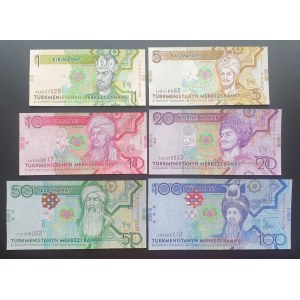 Turkmenistan Full set 6 banknotes 2009