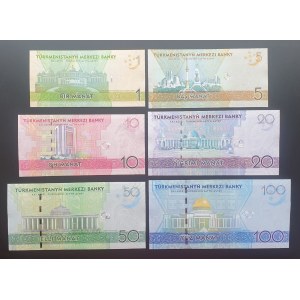 Turkmenistan Full set 6 banknotes 2009