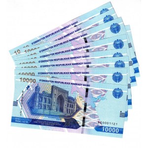 Uzbekistan 10000 Som 2021 10 Consecutive