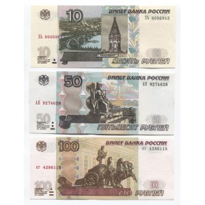 Russian Federation 10 - 50 - 100 Roubles 1997 - 2004