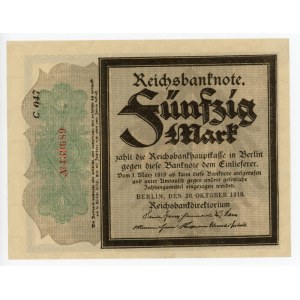Germany - Empire 50 Mark 1918